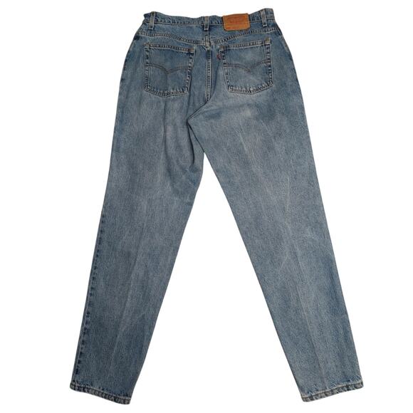 VTG 90s Levis 550 Denim Jeans Women 16L USA Made High Rise Relaxed Fit Tapered - Picture 2 of 6